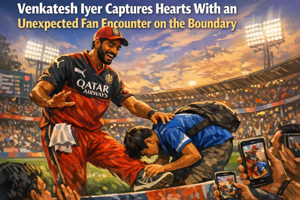 Venkatesh Iyer Captures Hearts With an Unexpected Fan Encounter on the Boundary