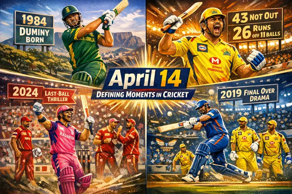 April 14 Marks Four Defining Moments Across Cricketing History